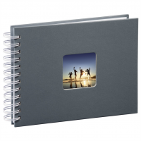 Hama album klasické spirálové FINE ART 24x17 cm, 50 stran, šedé, bílé listy