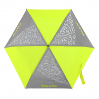Dětský skládací deštník s reflexními obrázky, Neon Yellow Step by Step