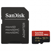 SanDisk Extreme Pro microSDXC 256 GB  170 MB/s A2 C10 V30 UHS-I U3, adapér, NÁHRADA 214505
