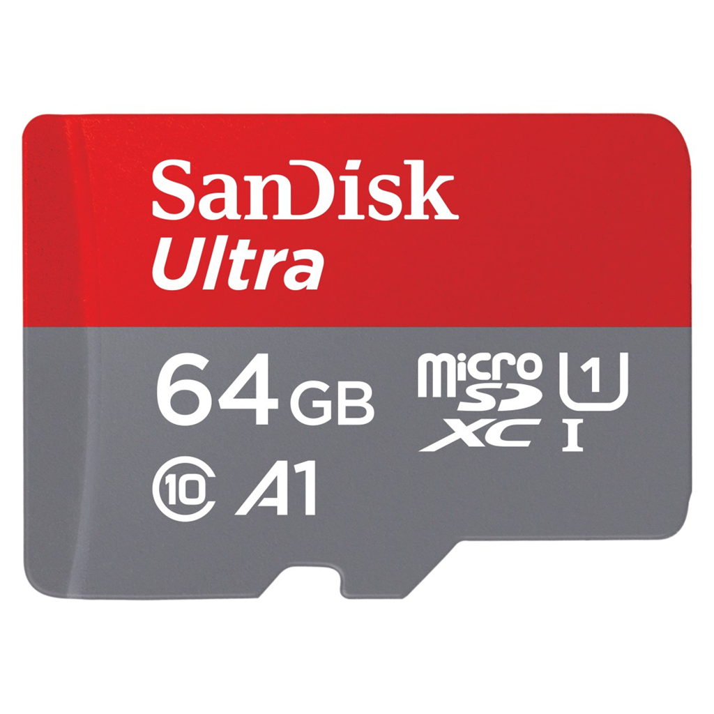 SanDisk Ultra microSDXC 64GB 120MB/s A1 Class 10 UHS-I, s adaptérem
