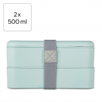 Xavax Bento Box, 2 krabičky na jídlo, 2x 500 ml, pastelově modré