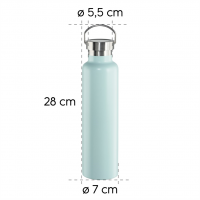 Xavax To Go, tepelněizolační lahev, 750 ml, i pro sycené nápoje, šroubovací, pastelově modrá