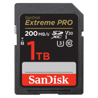 SanDisk Extreme PRO 1TB SDXC Memory Card 200MB/s and 140MB/s, UHS-I, Class 10, U3, V30