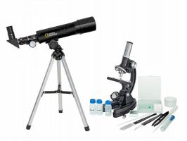 Set mikroskop + teleskop + dalekohled