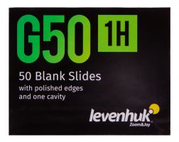 Čistá jednodutinová sklíčka Levenhuk G50 1H, 50 ks