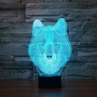3D lampa Animal Wolf