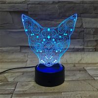 3D lampa Fox