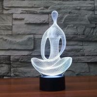 3D lampa Yoga Meditation