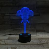 3D lampa Elephant