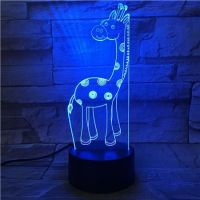 3D lampa Giraffe