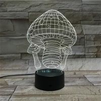3D lampa Mushroom