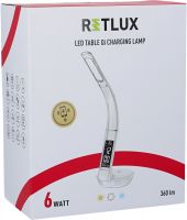 RTL 203 stm.LED lamp.bílá Qi 6W RETLUX