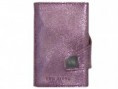 Wallet Click & Slide - leather Glitter Rosé